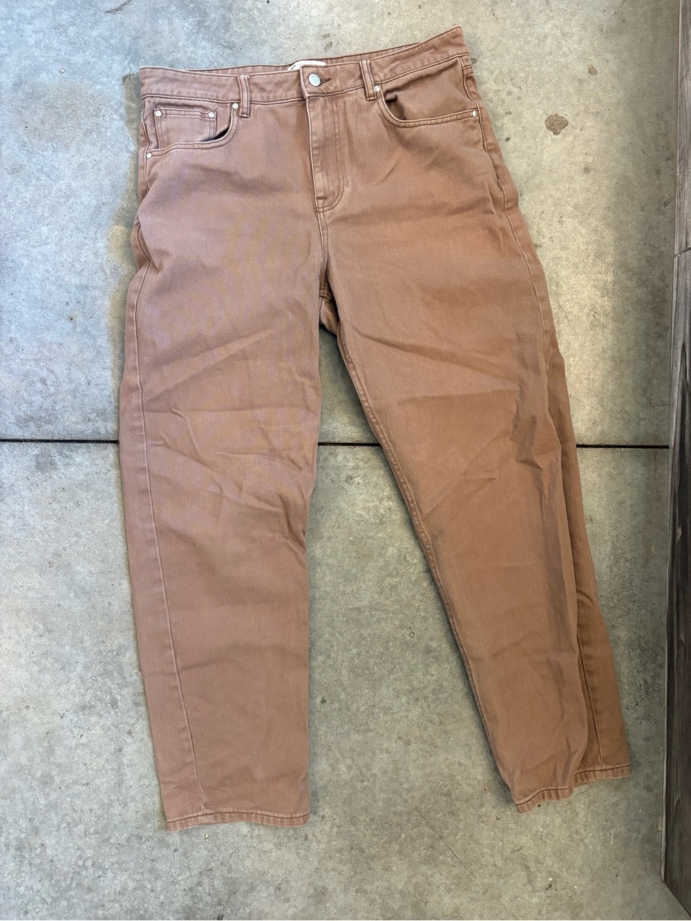 ASOS Straight Leg Jeans in Warm Brown